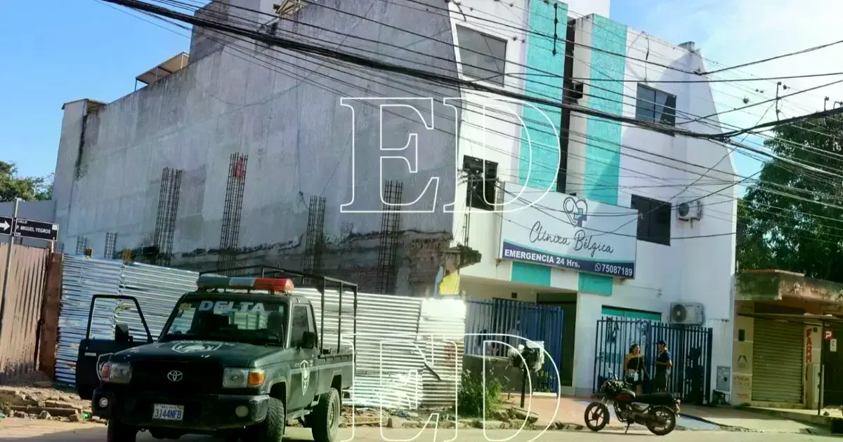 La clínica donde estaban internados los baleados, bajo custodia policial.