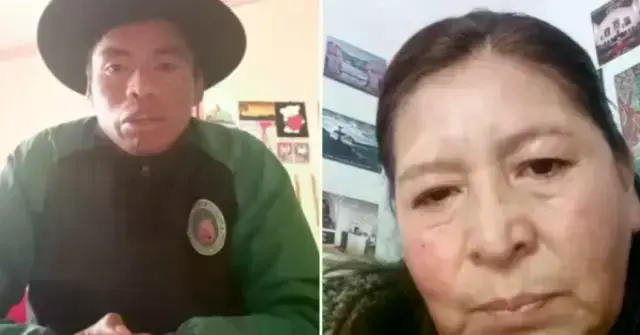 Los dirigentes Vidal Mita y Clorinda Tumiri.