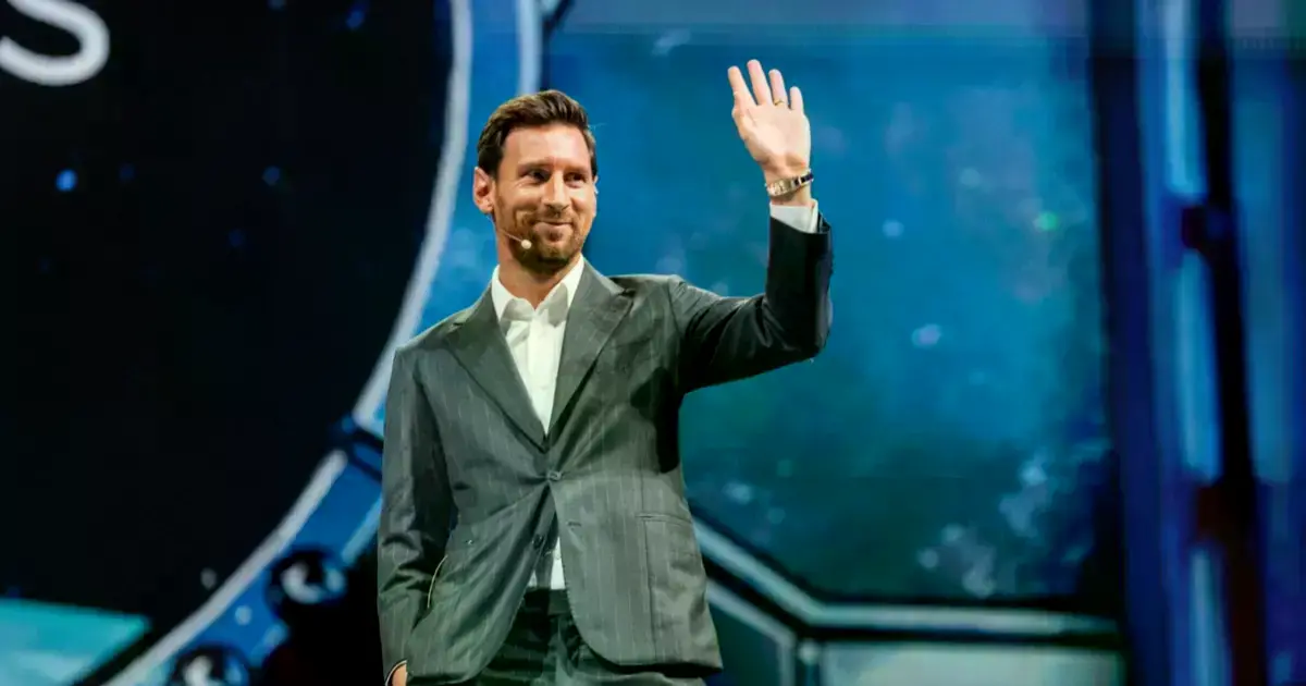El jugador argentino durante una presentación.