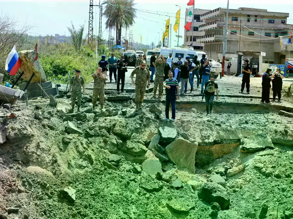 Destrozos en el sur del Líbano por un ataque israelí, en las horas previas a la tregua.
