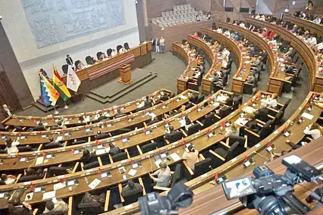 Una sesión reciente el pleno de la Asamblea Legislativa Plurinacional.