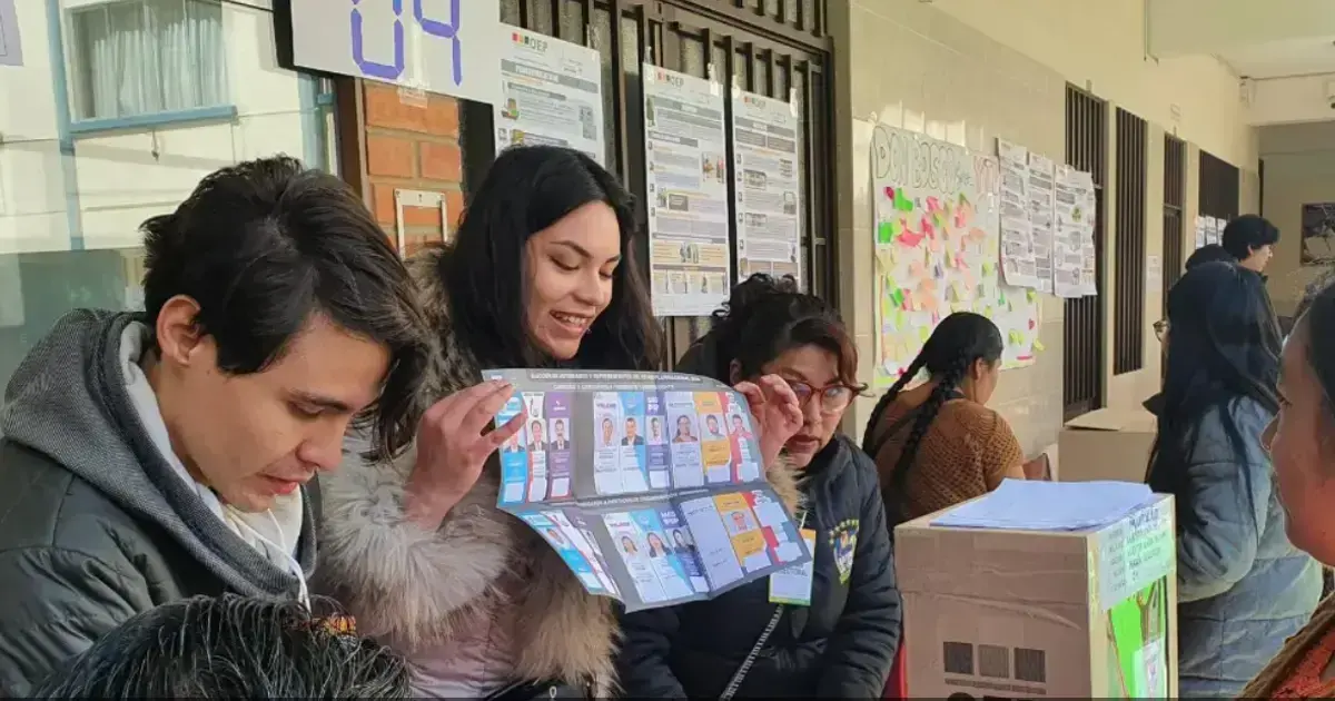 Imagen de la votación que se dio el pasado 22 de marzo en Bolivia