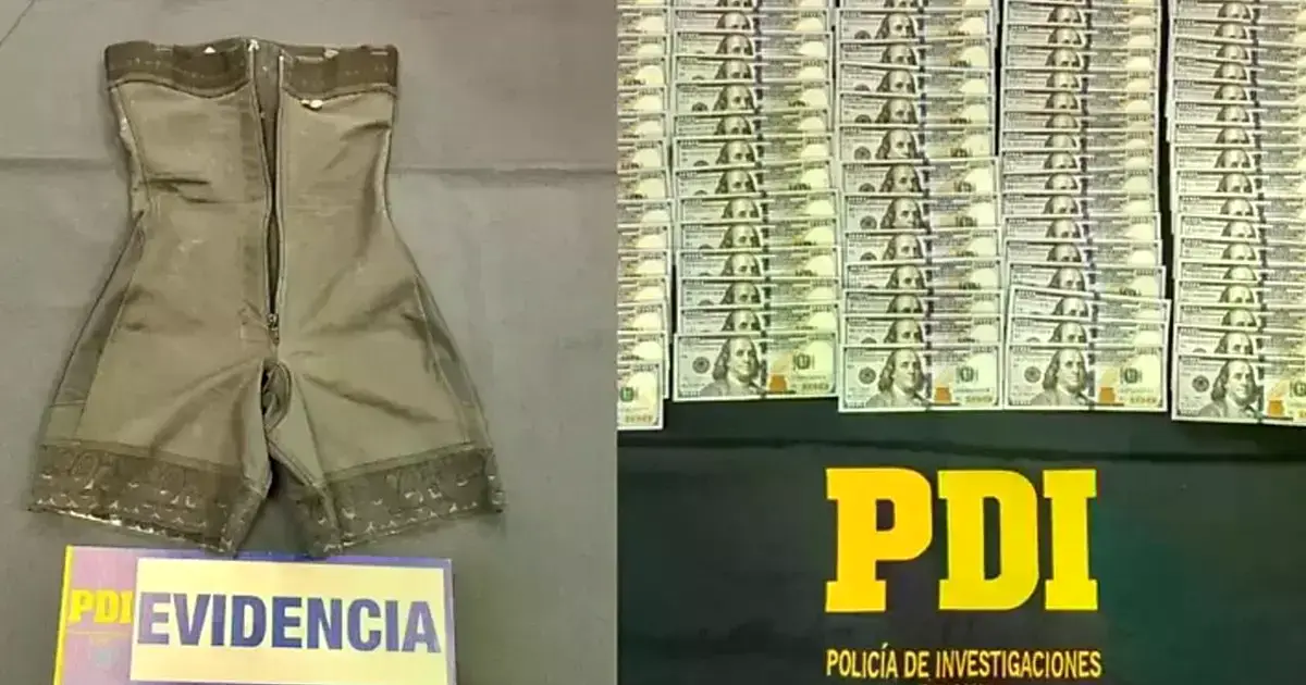 La mujer tenía adherido a su cuerpo el dinero no declarado