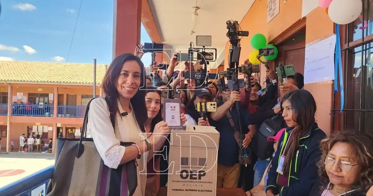 María René Soruco, candidata a gobernadora de Tarija por Camino Democrático al Cambio.