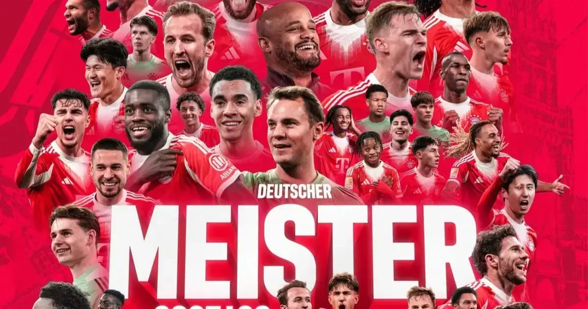 Celebración del Bayern Múnich tras ganar la Bundesliga.