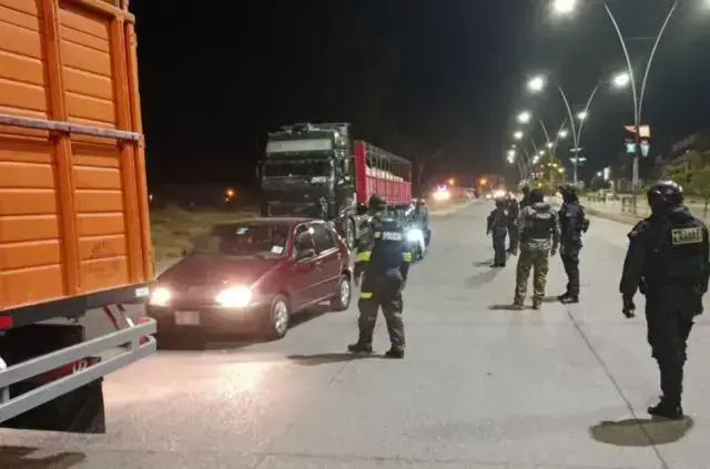 El despliegue policial en Sucre.