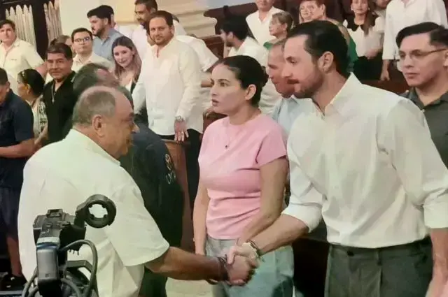 Otto Ritter y Juan Pablo Velasco coincidieron en la Catedral de Santa Cruz.