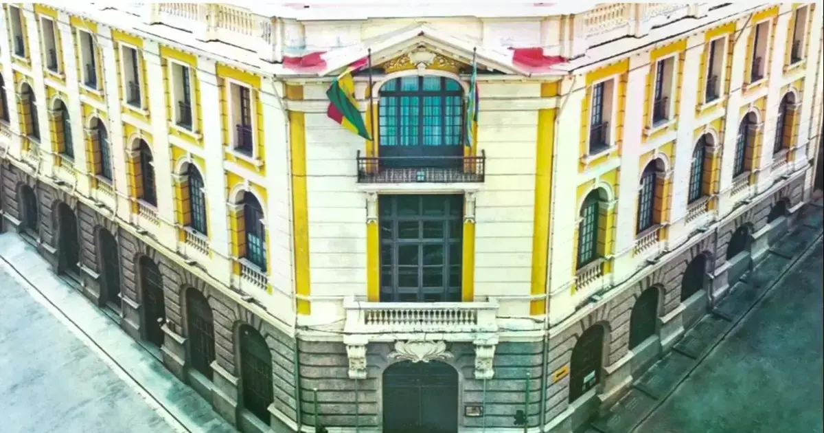 El edificio de la Cancillería de Bolivia en La Paz.