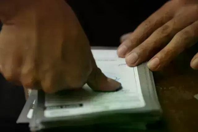 Una papeleta electoral de la segunda vuelta.