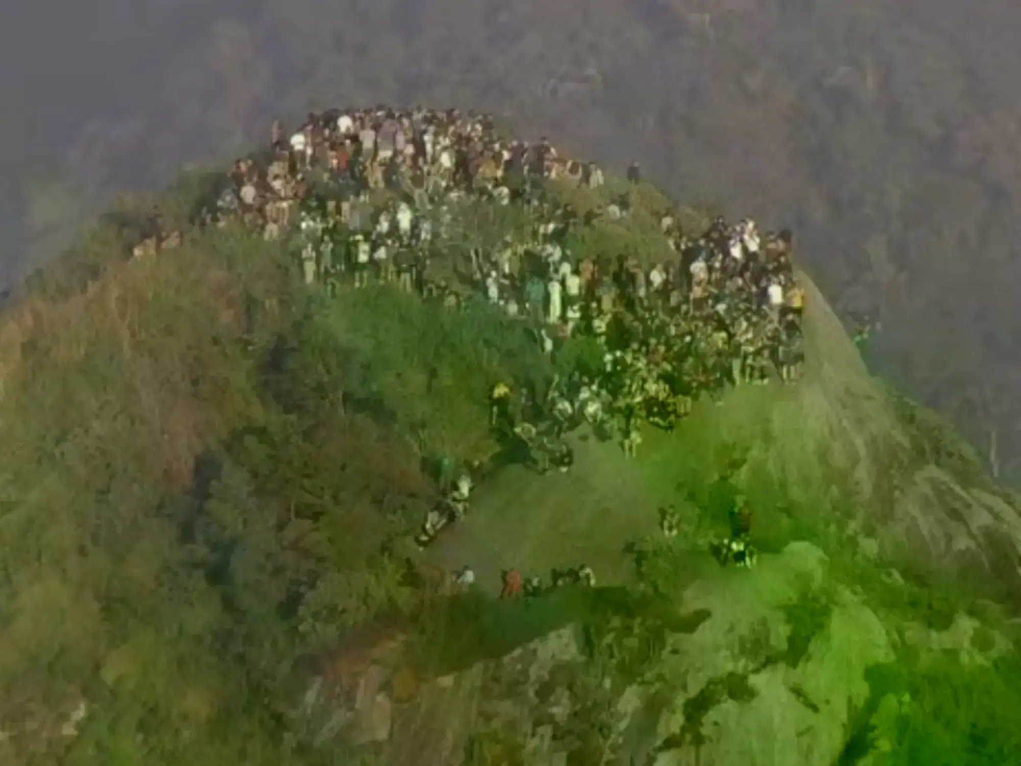 Vista del Morro Dois Irmãos y la favela de Vidigal en Río de Janeiro.