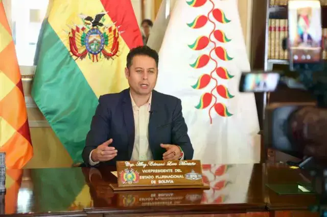 El vicepresidente Edmand Lara en una aparición anterior.