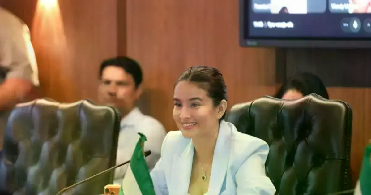 Paola Aguirre durante su intervención en la Asamblea Legislativa Departamental de Santa Cruz.