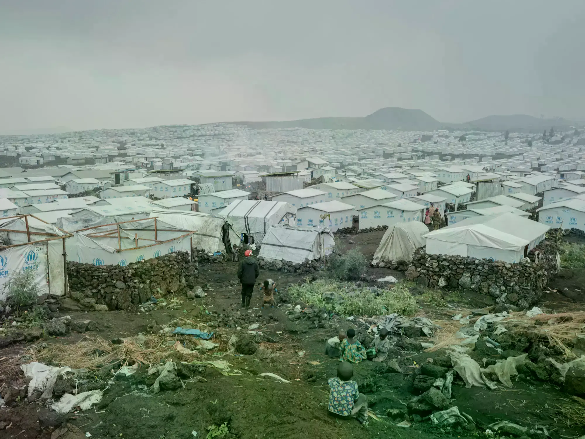 Un campo de refugiados en Congo, adonde Trump evalúa mandar a afganos que colaboraron con EE.UU. en la guerra.