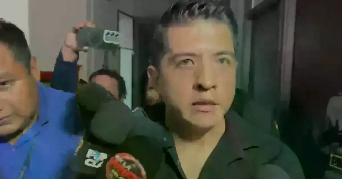 El capitán Cristhian Rodríguez antes de ingresar a su audiencia cautelar