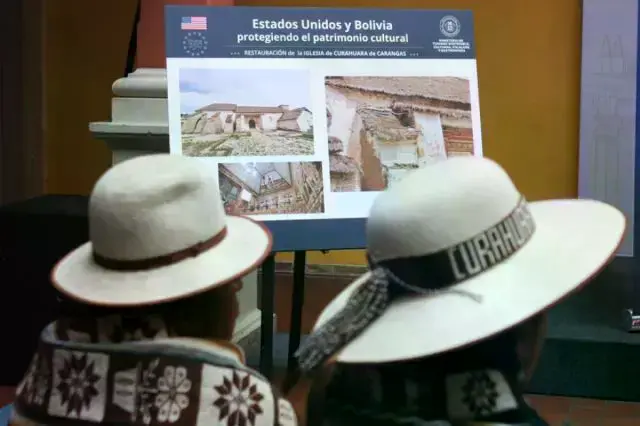 La presentación del proyecto de restauración.