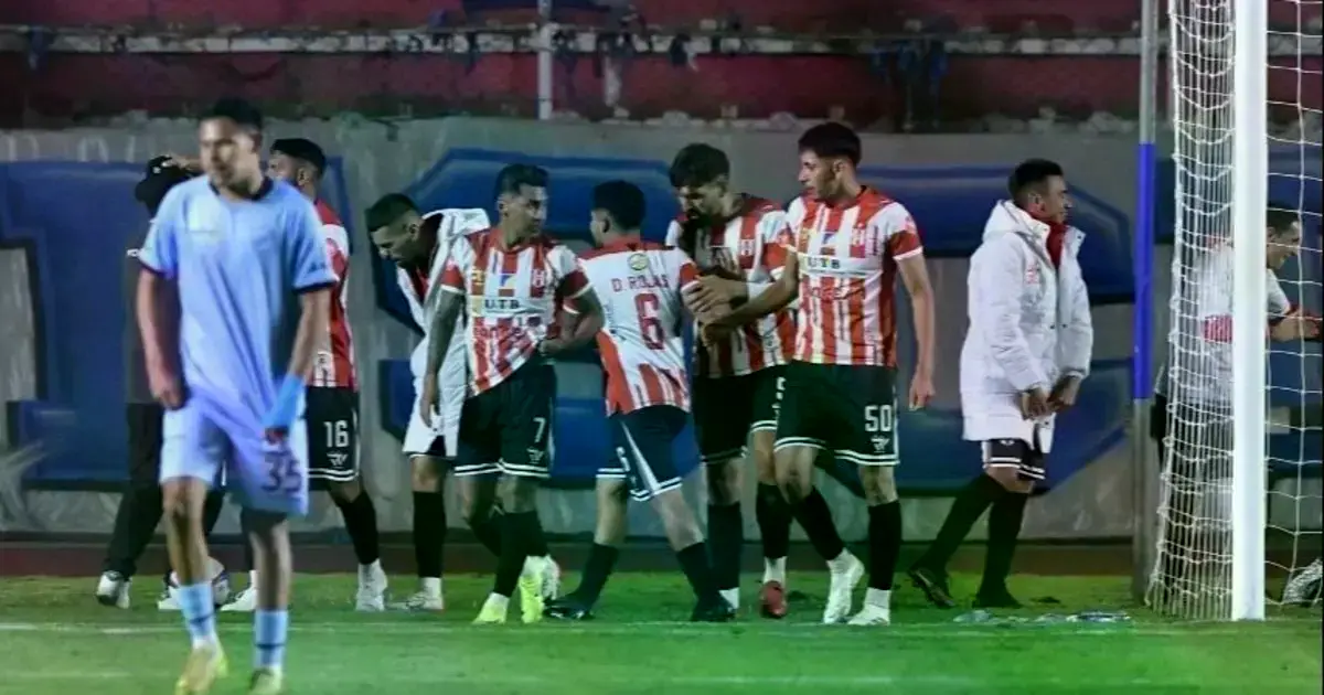 El festejo de Independiente luego del gol de Cristaldo.