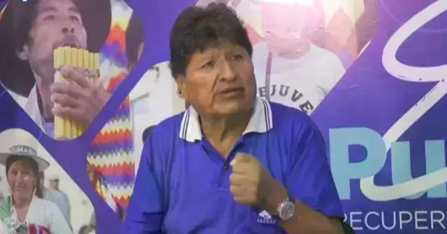 Captura de pantalla de una declaración de Evo Morales.