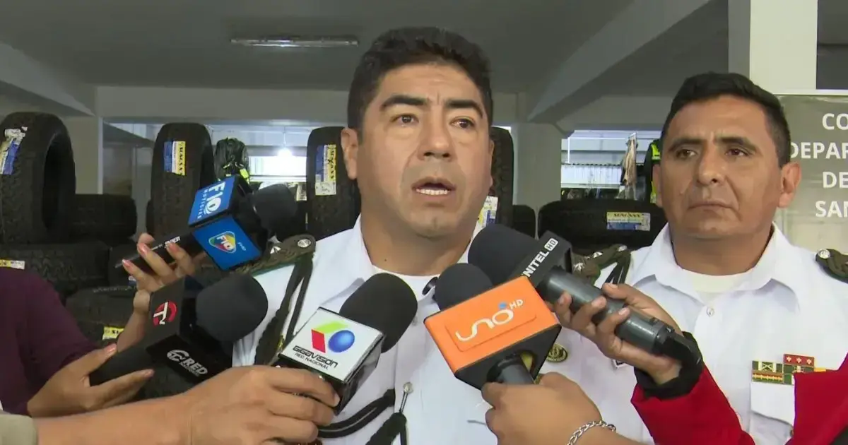 Comandante departamental de la Policía de Santa Cruz, David Gómez.