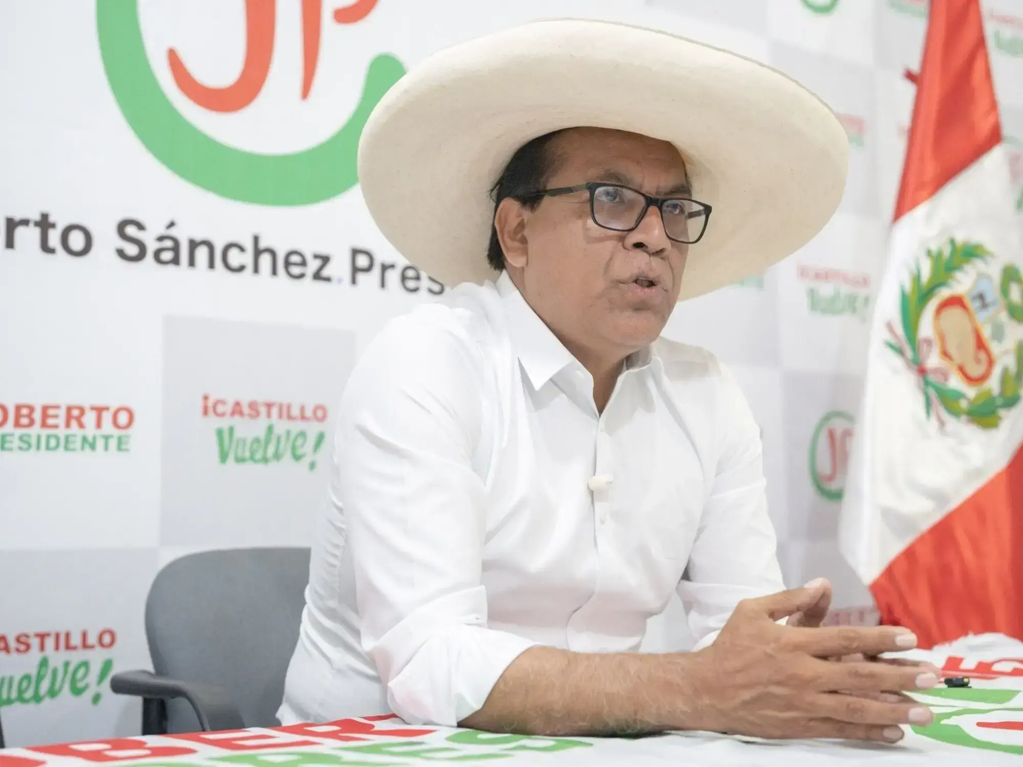 Roberto Sánchez, candidato presidencial de izquierda en Perú.