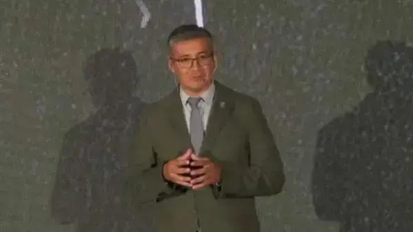 El ministro de Economía, José Gabriel Espinoza, durante la presentación del PGE Reformulado 2026.