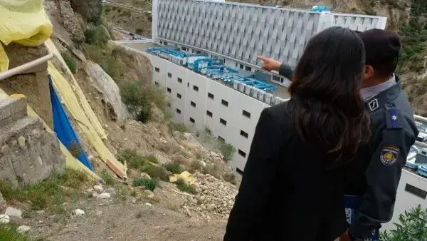 Parte del deslizamiento que se produjo en el Gastroenterológico.