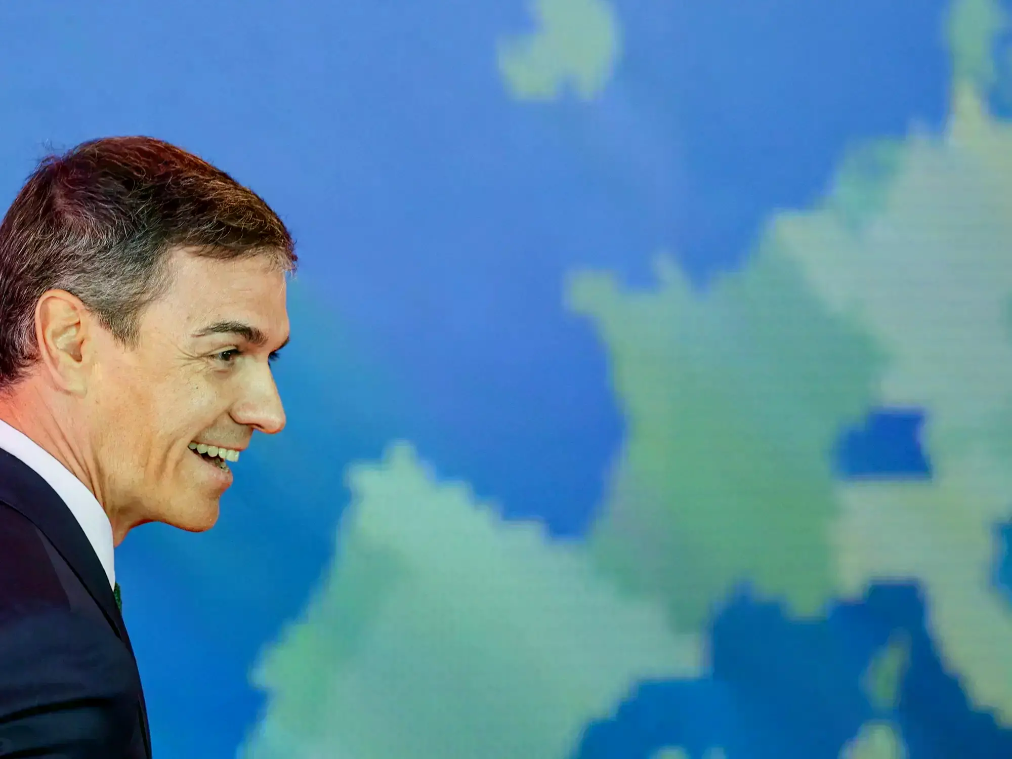 El presidente del gobierno de España, Pedro Sánchez, este viernes en un encuentro en Chipre.