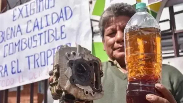 Los transportistas fueron afectados por el combustible contaminado.