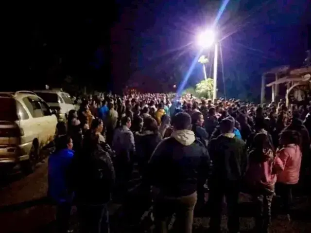 El bloqueo en Caranavi, La Paz.