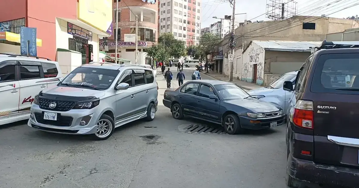 Uno de los bloqueos realizados por choferes en marzo.