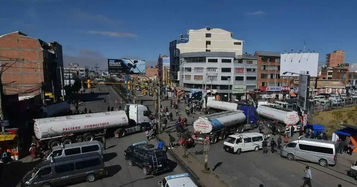 Bloqueo en El Alto. Foto: APG