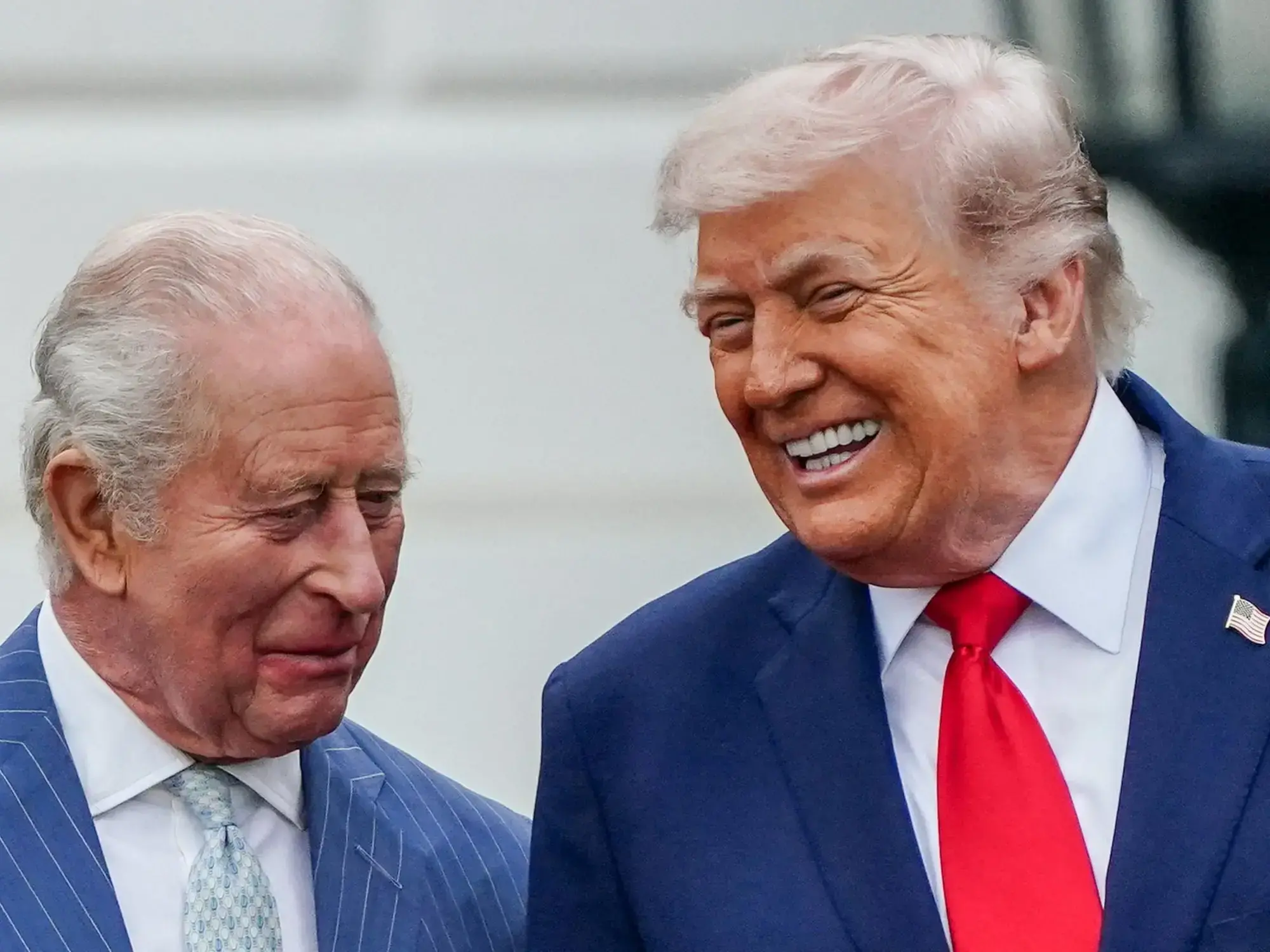 El Rey Carlos III y Donald Trump, en una visita de estado a la Casa Blanca.