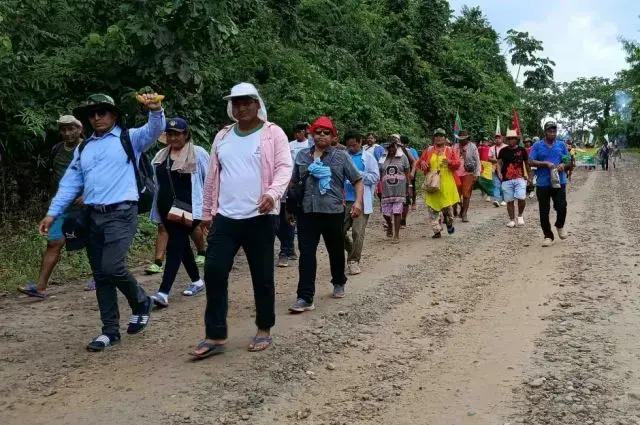 La marcha indígena contra la Ley 1720 en el norte de La Paz.