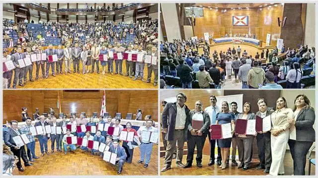 Entrega de credenciales a las nuevas autoridades municipales y departamentales en el Centro Internacional de Convenciones y C
