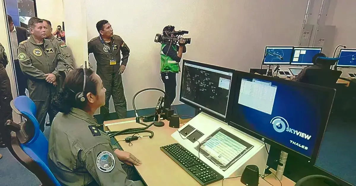 Centro de mando y control de la Fuerza Aérea Boliviana. La imagen es de 2023.