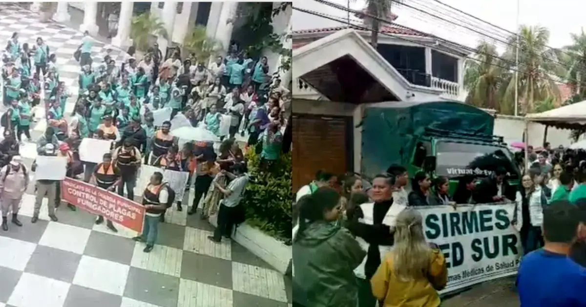 Guardia Municipal protesta en la Alcaldía / Fesirmes protesta en a las afueras de la casa del alcalde Fernández