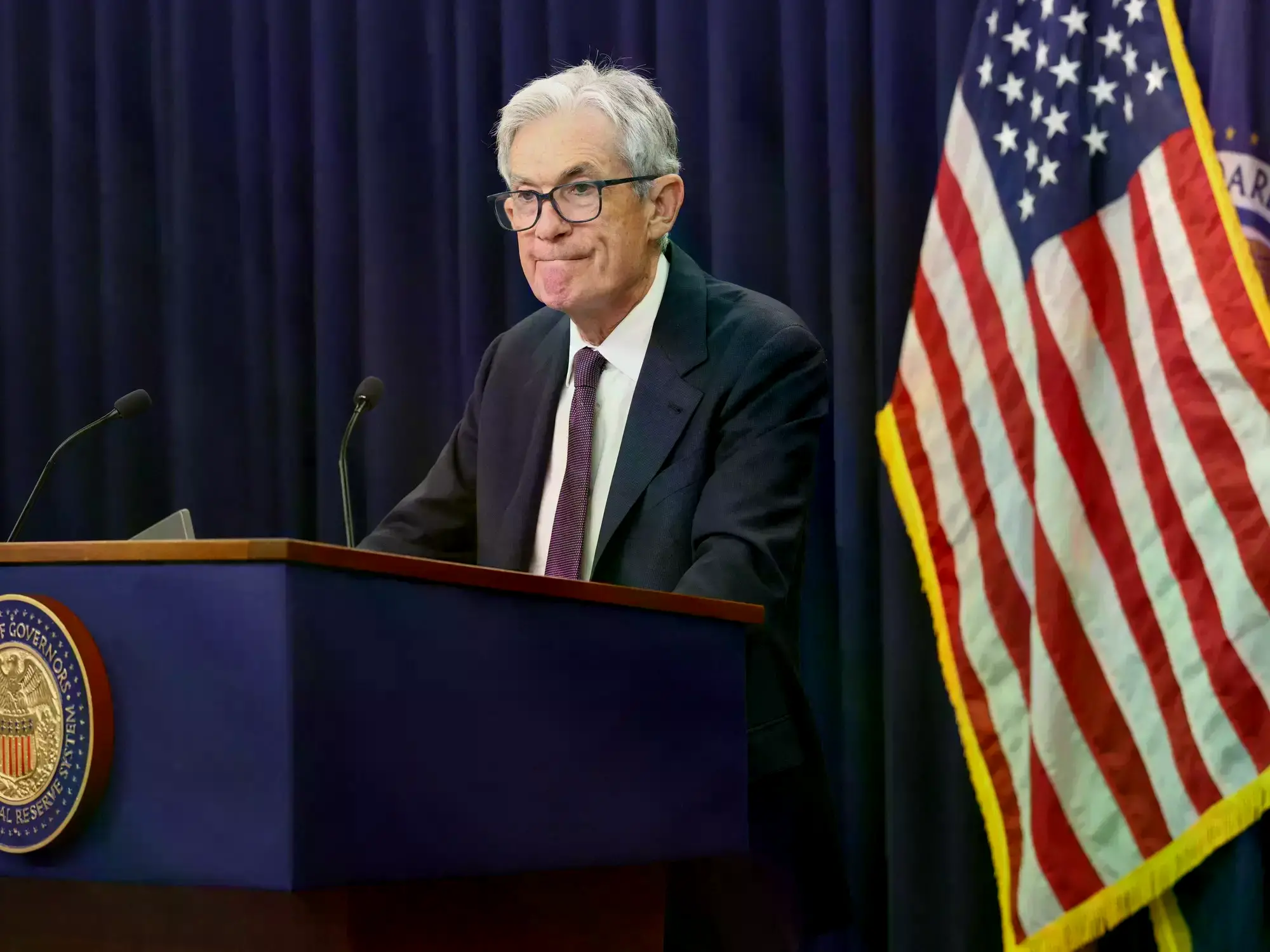 El presidente de la Reserva Federal, Jerome Powell, durante una conferencia de prensa tras la reunión del FOMC en Washington.