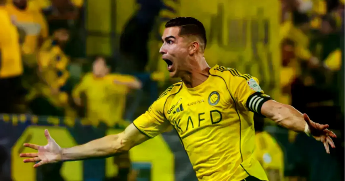 El delantero portugués celebrando su gol.