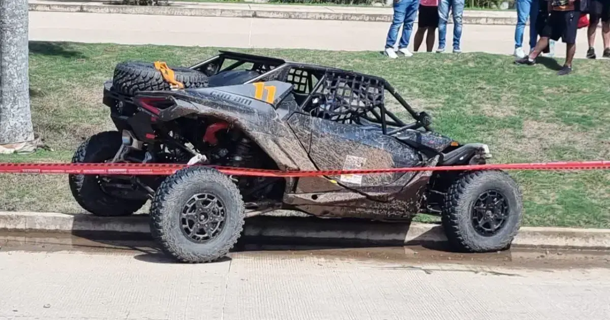 Vehículo donde fue asesinado el piloto de rally José Pedro R.