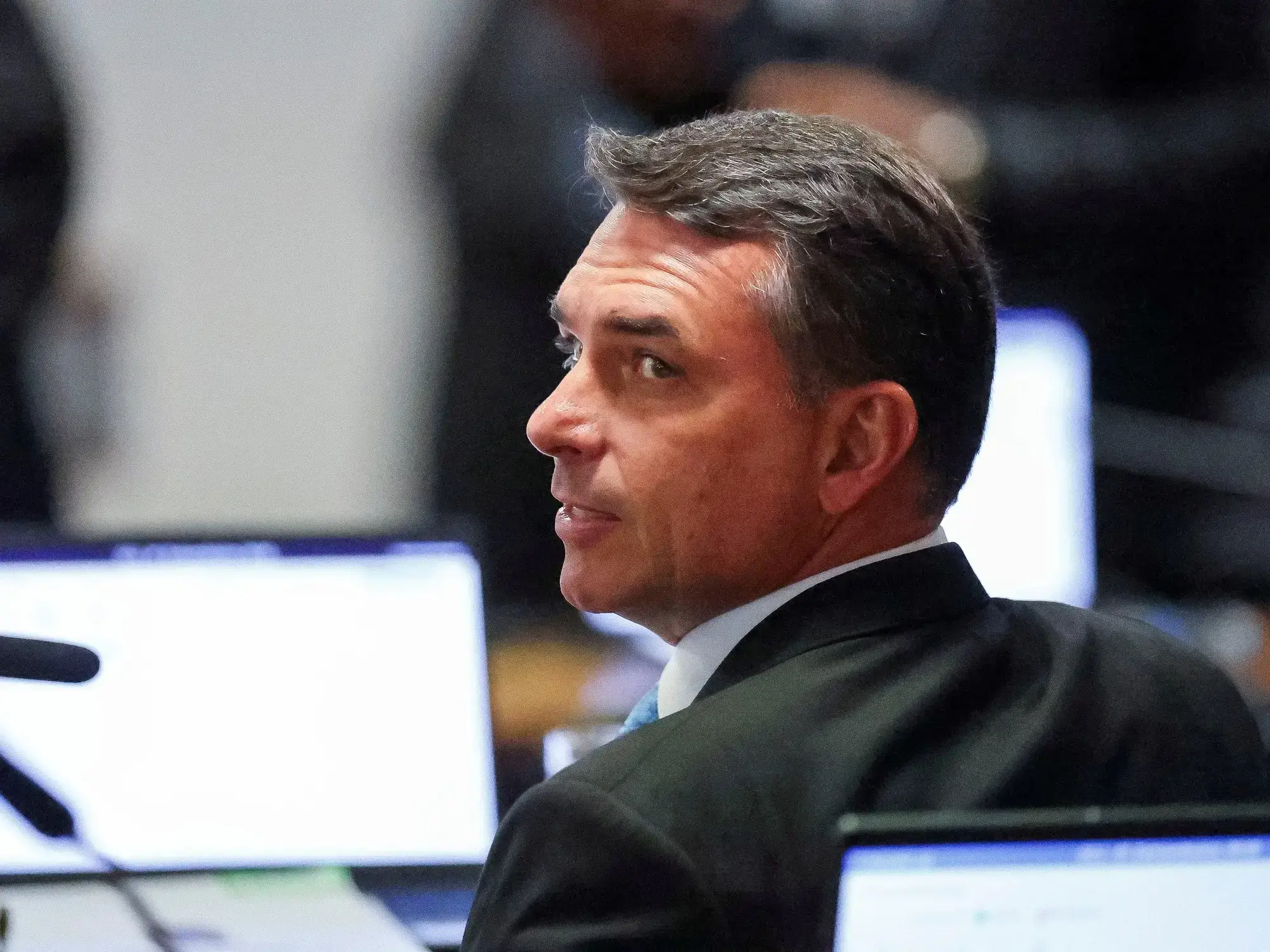 Flavio Bolsonaro, hijo del expresidente y candidato presidencial.