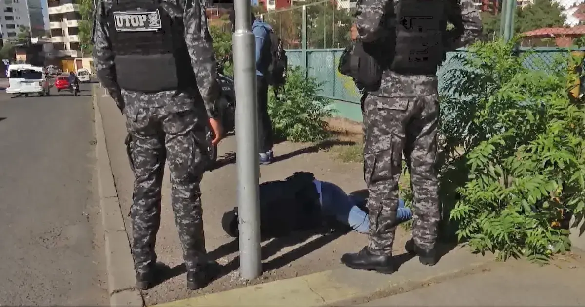 Momento en el que el acusado fue recapturado