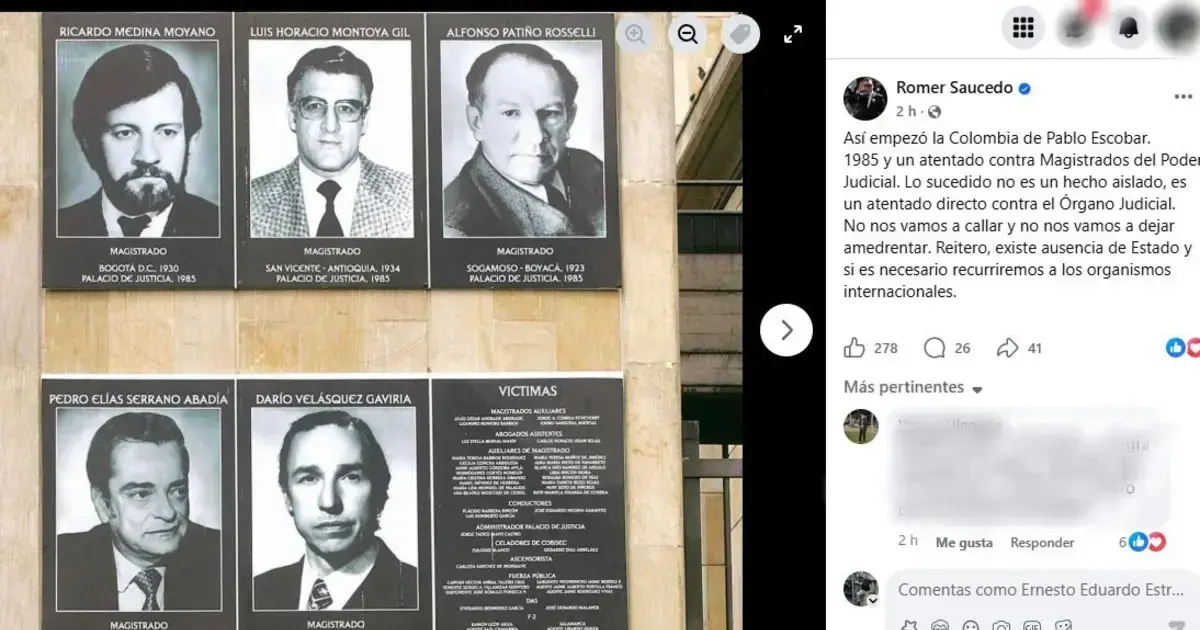 El post de Saucedo alerta sobre el incremento de la violencia en el país
