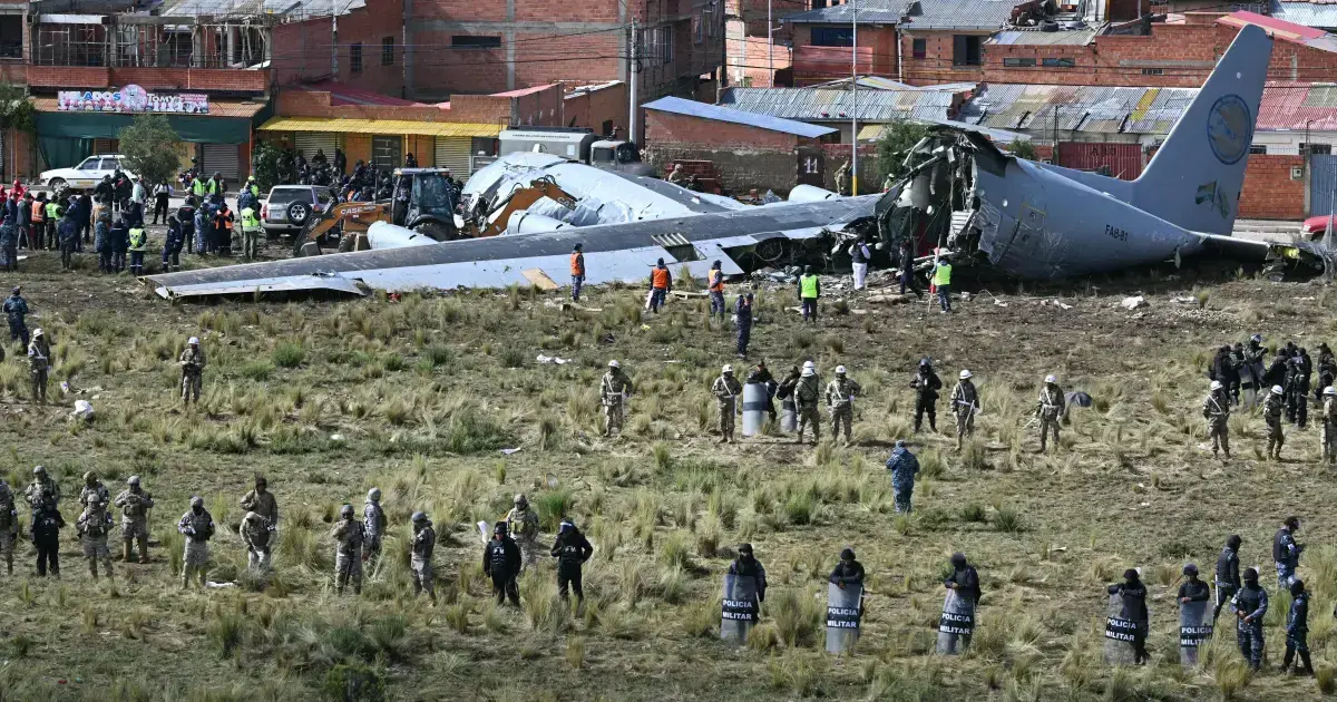 Avión de la FAB siniestrado en El Alto