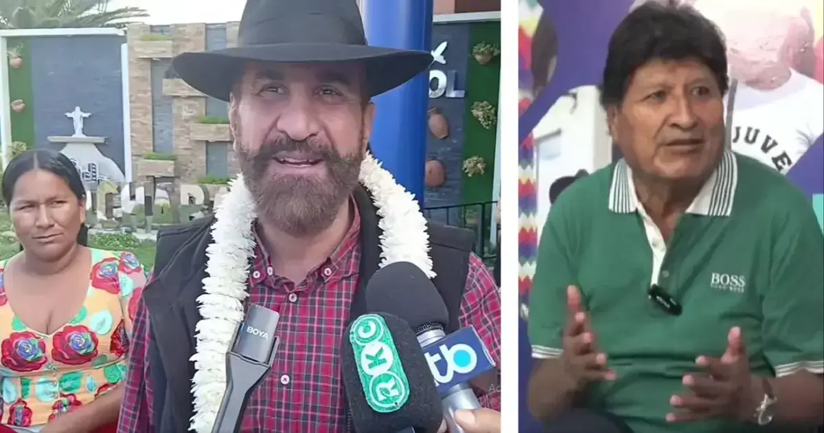 El embajador de la República Islámica de Irán, Bahram Shahabeddin y Evo Morales.