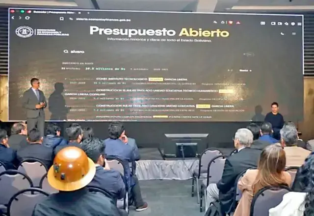 La presentación del portal ‘Presupuesto Abierto’ en abril.