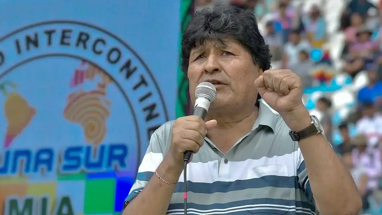 Evo Morales, dirigente cocalero de las Seis Federaciones del Trópico.