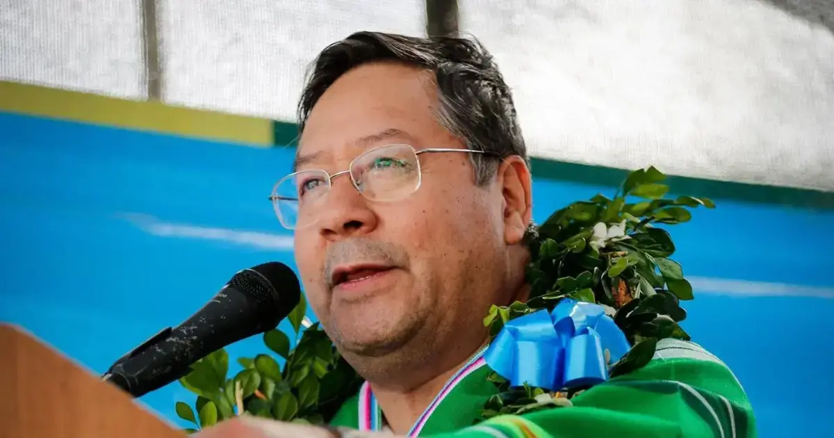 El expresidente Arce en un evento público