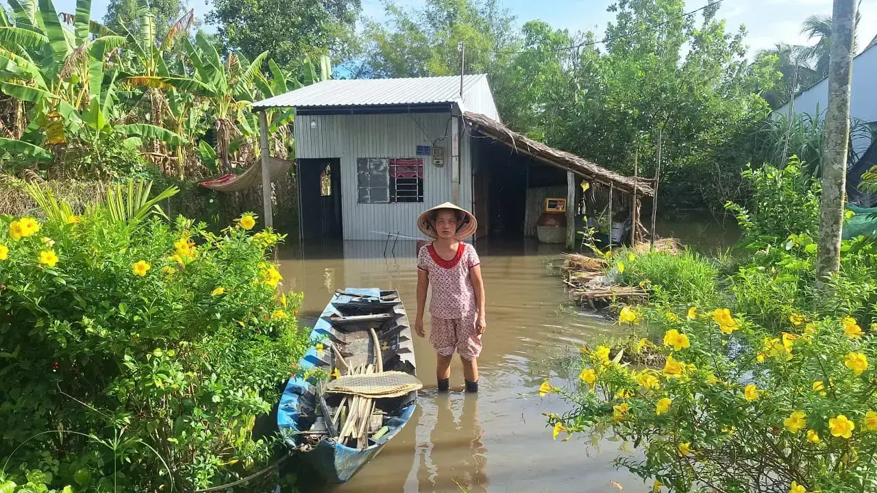 El Delta del Mekong se hunde debido a la extracción de agua subterránea y la captura de sedimentos por presas.