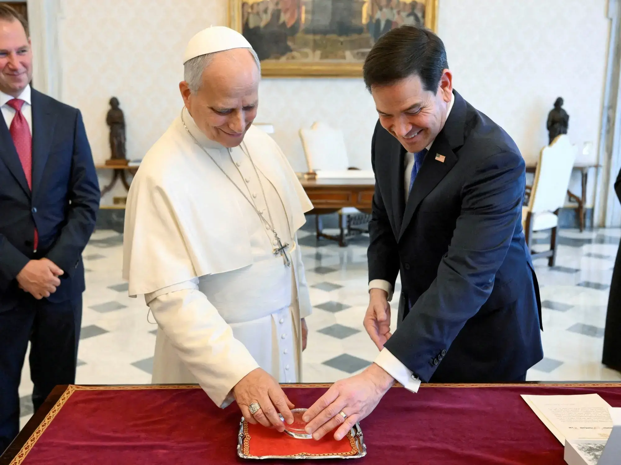 El Papa recibe a Marco Rubio en el Vaticano. Foto: Reuters