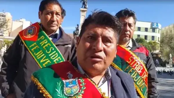 Justino Apaza, presidente de la Fejuve departamental de La Paz.