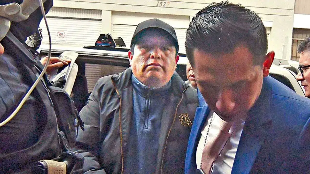 Juan Carlos Huarachi, tras ser detenido por la Policía.
